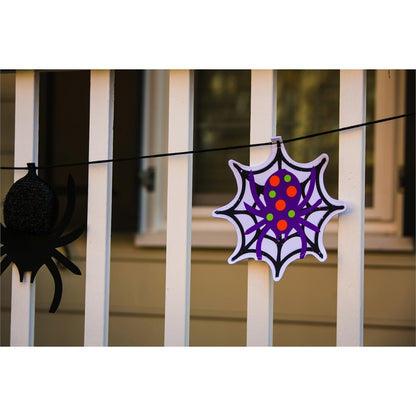 "Spiders" Seasonal Décor Banner; Polyester 72"x10.5"
