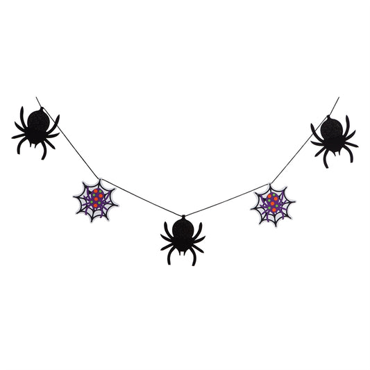 "Spiders" Seasonal Décor Banner; Polyester 72"x10.5"