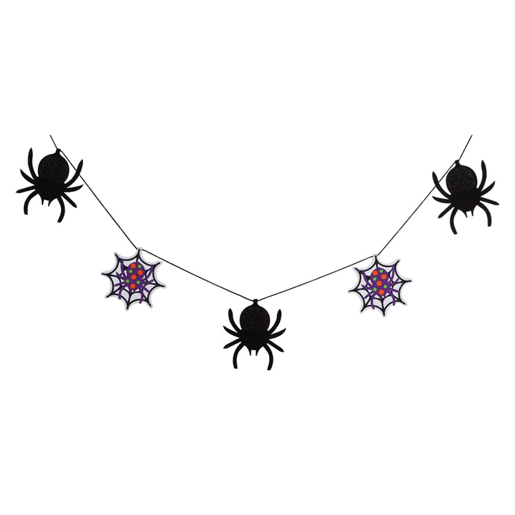 "Spiders" Seasonal Décor Banner; Polyester 72"x10.5"