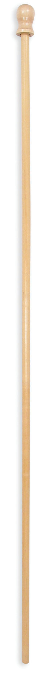 5'x1" Wood Pole with Wooden Ball Ornament