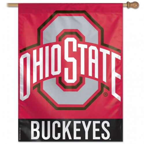 Ohio State University Buckeyes House Flag; Polyester