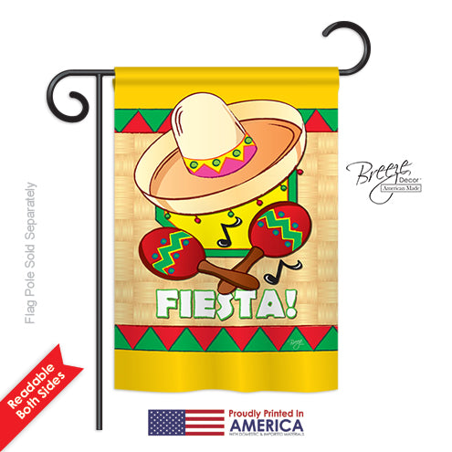 Fiesta Printed Seasonal Garden Flag; Polyester