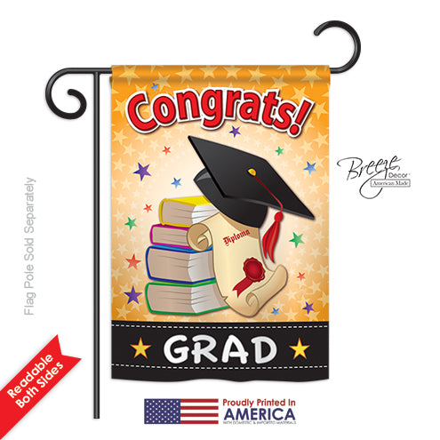 Congrats Grad Garden Flag