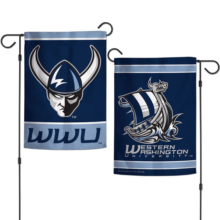 12.5"x18" Western Washington University Vikings Double-Sided Garden Flag
