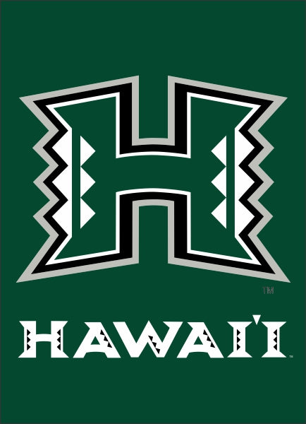 University of Hawaii Warriors Garden Flag; Polyester
