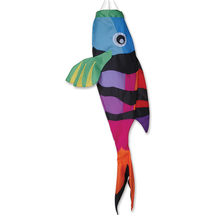 Rainbow Sergeant Major Fish Windsock; Nylon 52"L