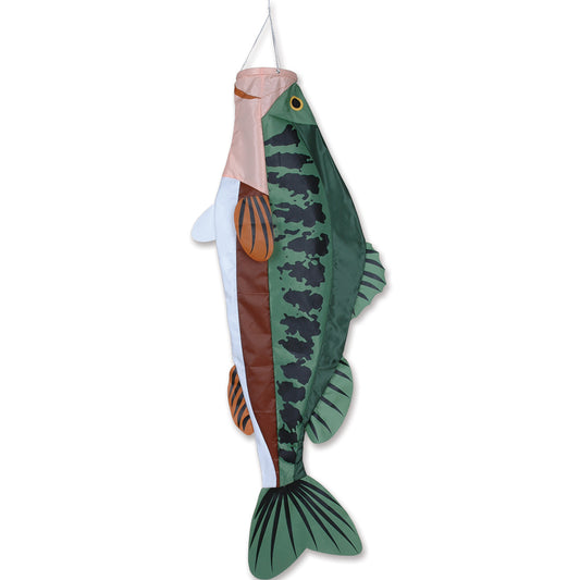 Large Mouth Bass Fish Windsock; Nylon