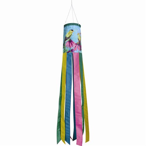 "Summer Goldfinches" Printed Seasonal Windsock; Polyester