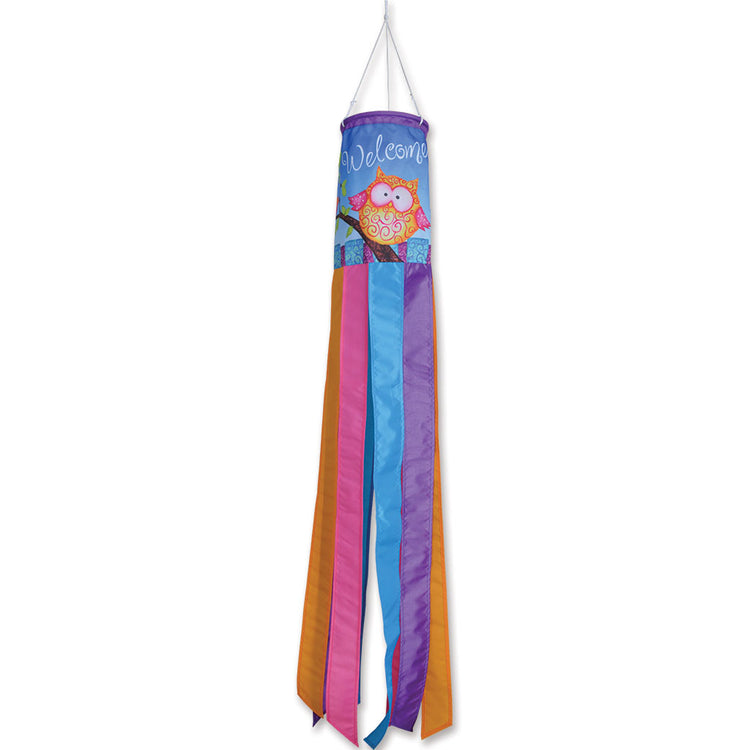 "Welcome Owls" Windsock; Polyester