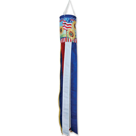 "Patriotic Sunflowers" Windsock; Polyester
