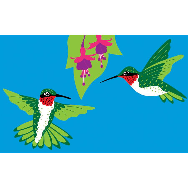 "Hummingbirds" Windsock; Polyester