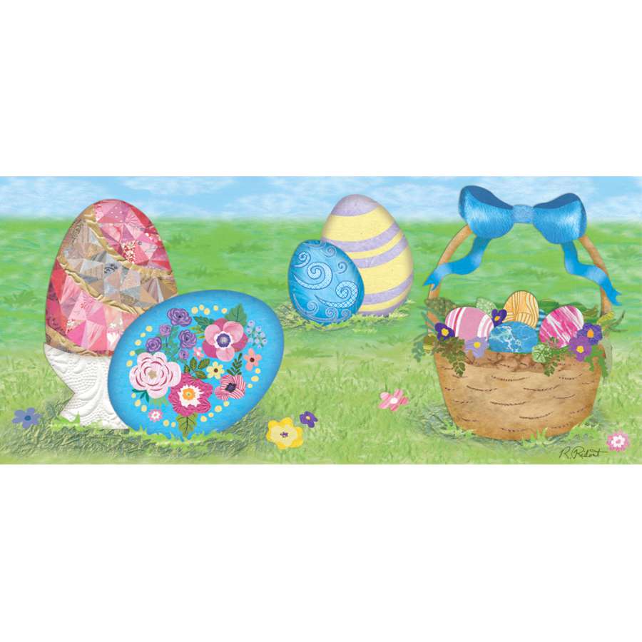 Elegant Easter Eggs Printed Polyester Windsock