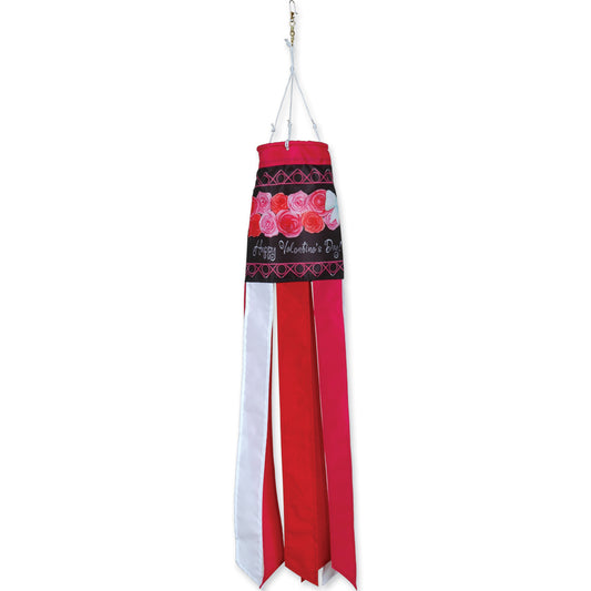 Valentine Wreath Seasonal Windsock; Polyester