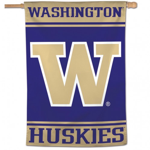 University of Washington Huskies House Flag; Polyester