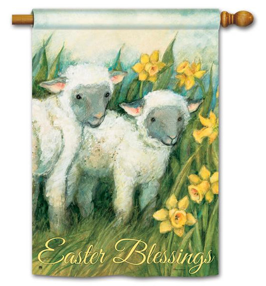 Easter Blessings Printed Seasonal House Flag; Polyester
