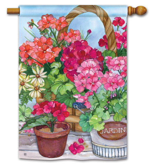 Geranium Variety House Flag