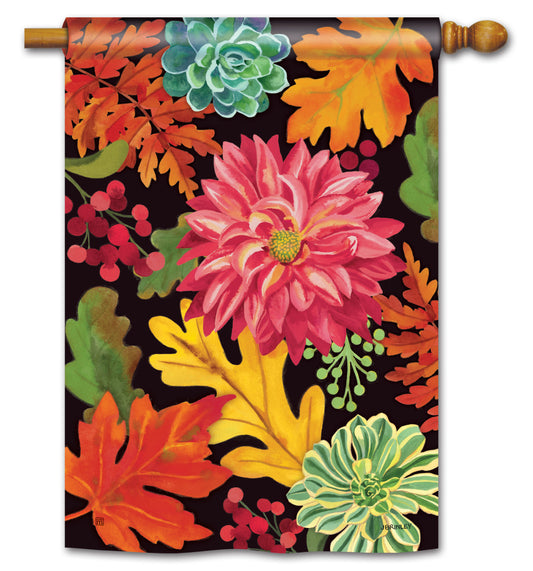 Vibrant Autumn Mix House Flag