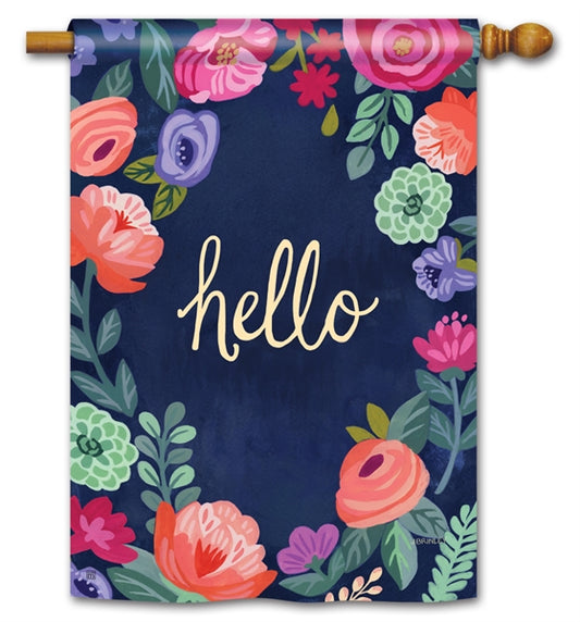 Boho Flowers House Flag