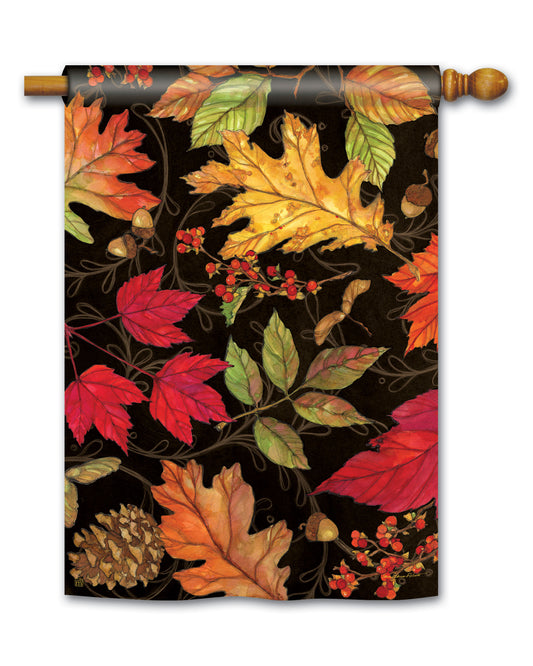 Autumn Leaves Symphony House Flag