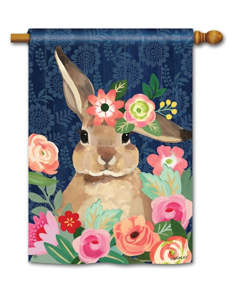 Bunny Bliss Printed Seasonal House Flag; Polyester