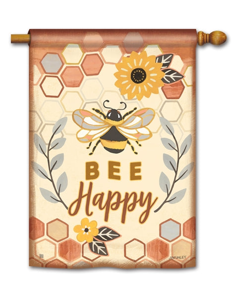 "Honey and Hive" Printed Seasonal House Flag; Polyester