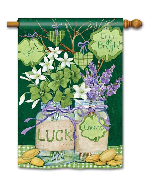 Lucky Shamrocks House Flag