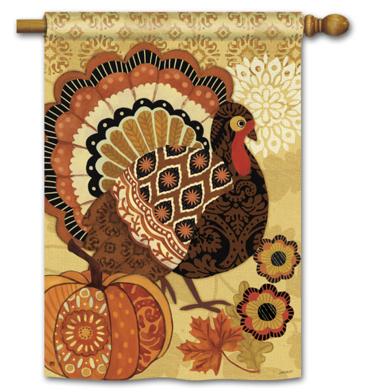 Turkey Time House Flag