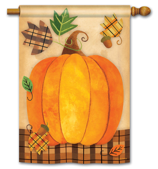 Mad for Fall Plaid House Flag