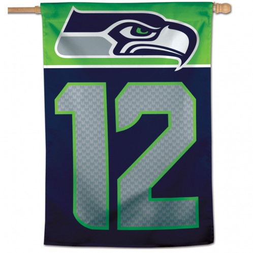 Seattle Seahawks Jersey 12 House Flag; Polyester