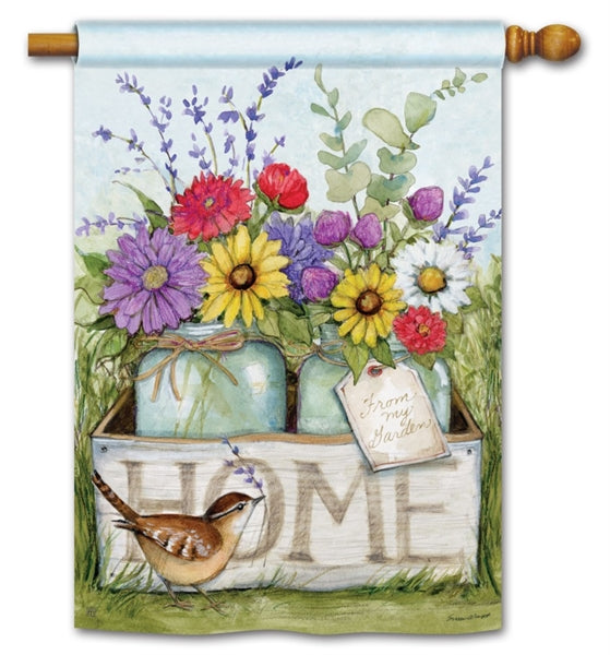 Welcome Home Printed House Flag; Polyester 28"x40"