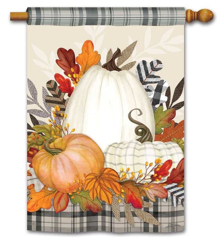 Pumpkin Season Printed House Flag; Polyester 28"x40"