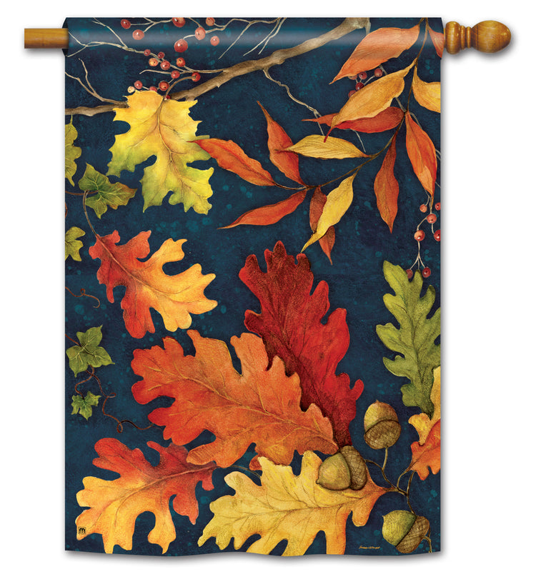 Fall Foliage Printed House Flag; Polyester 28"x40"