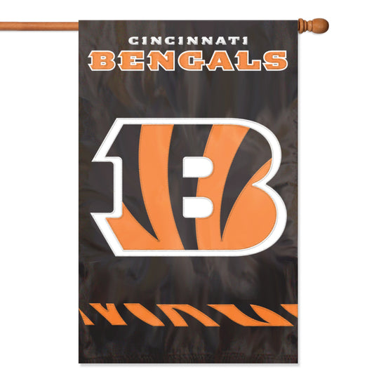 Cincinnati Bengals Applique/Embroidered Double Sided House Flag