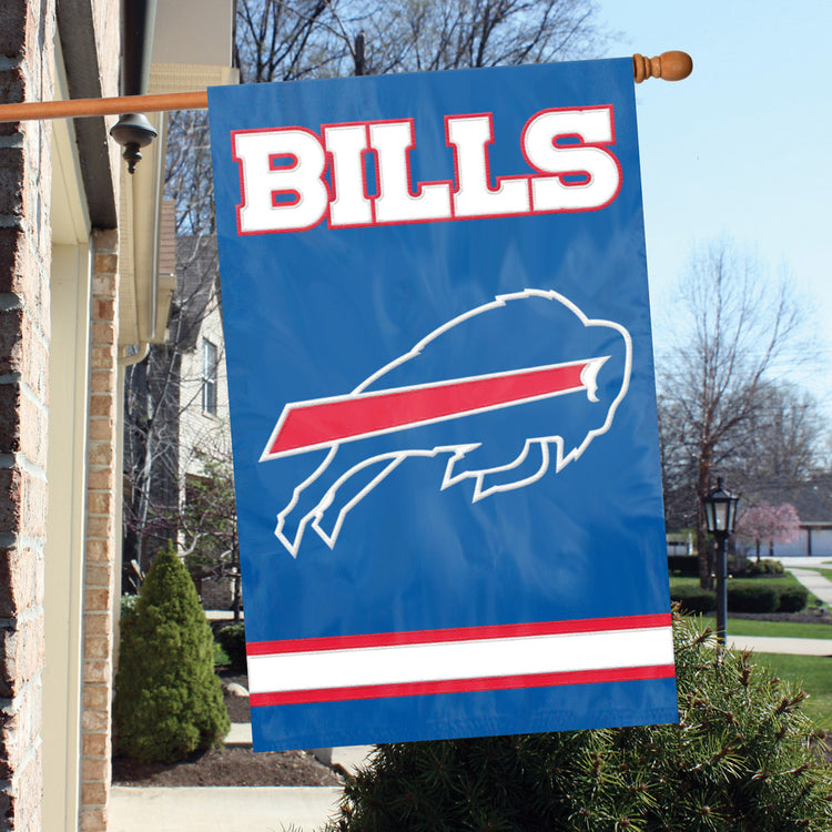 Buffalo Bills Applique/Embroidered Double Sided House Flag