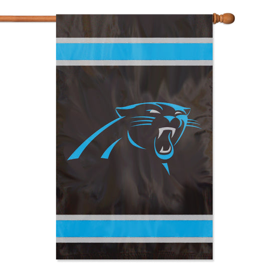 Carolina Panthers Applique/Embroidered Double Sided House Flag