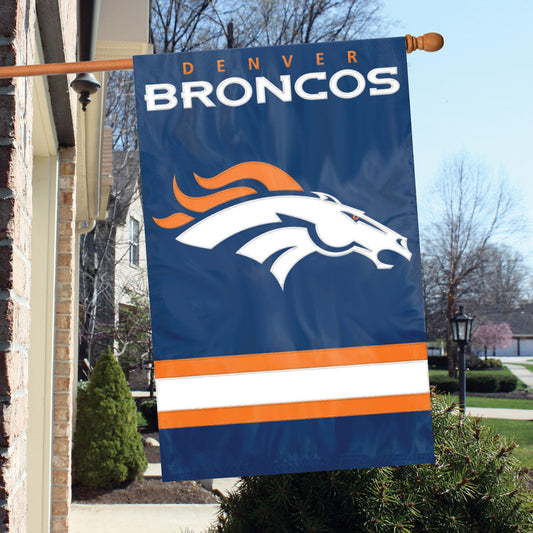 Denver Broncos Double Sided House Flag