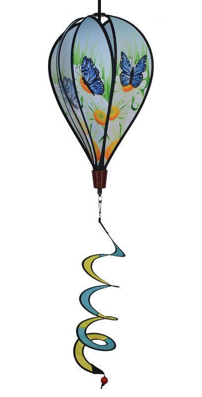 Blue Butterfly Hot Air Balloon; 12"L