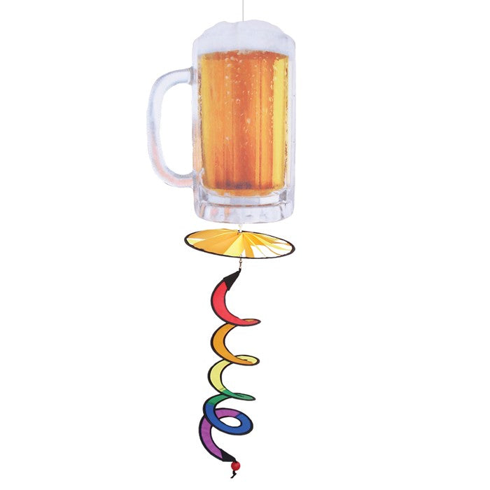 Beer Mug Seasonal Twister Tail with Spinner; Polyester