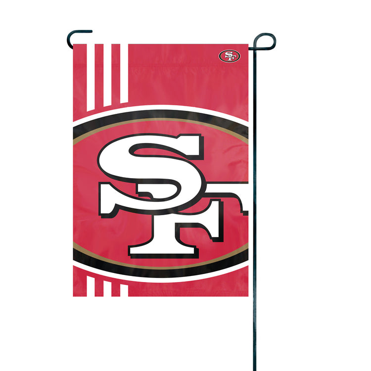 San Francisco 49ers Printed Bold Logo Garden Flag; 420 Denier Nylon