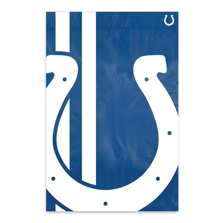 Indianapolis Colts Printed Bold Logo Banner with Sleeve; 420 Denier Nylon