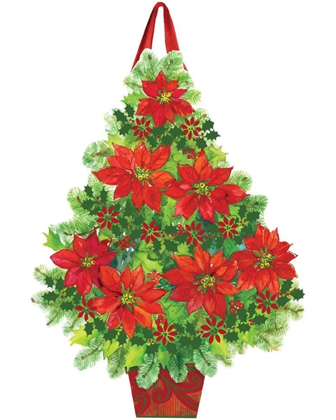 Poinsettia Tree Door Decor