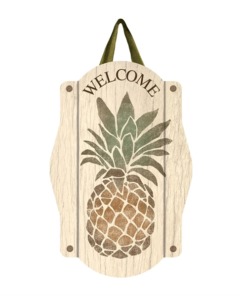 Rustic Pineapple Door Decor