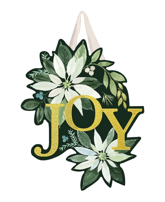 Poinsettia Joy Door Decor