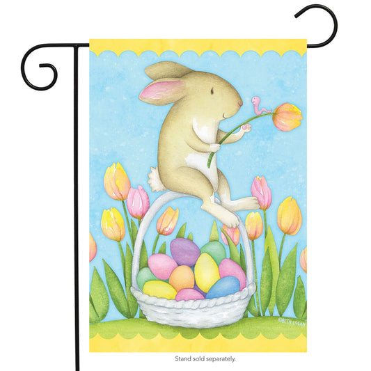 Bunny & Basket Garden Flag