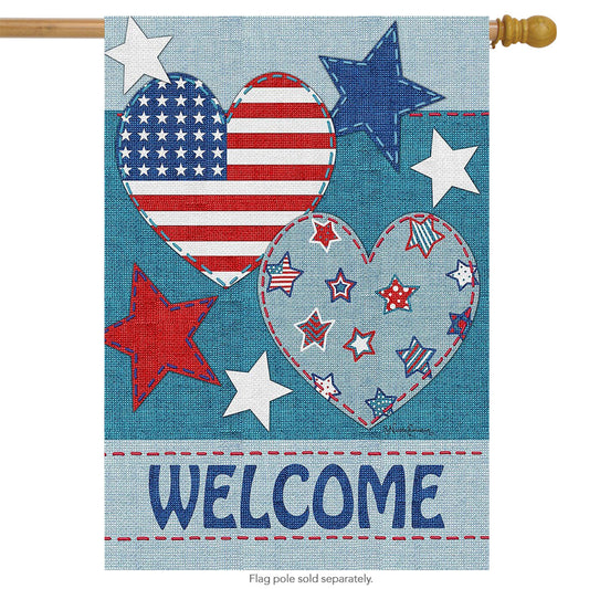 Patriotic Patchwork Garden Flag