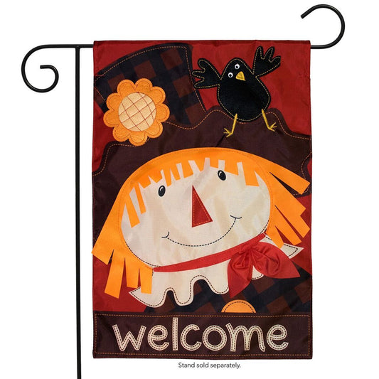 Welcome Scarecrow Garden Flag