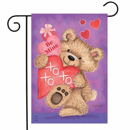 Be Mine Bear Seasonal Garden Flag