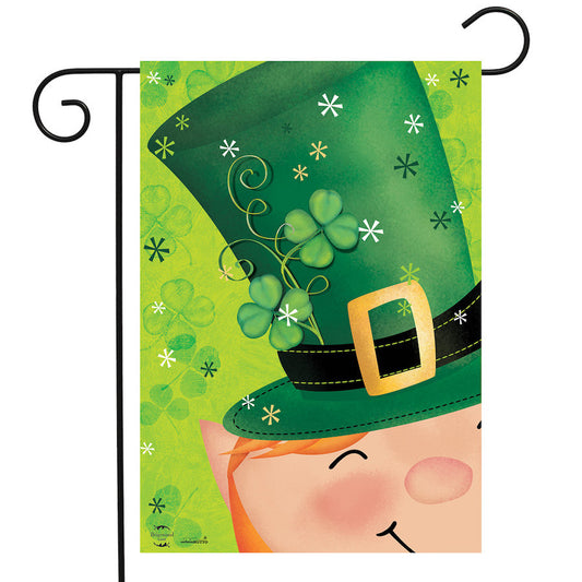 Lucky Hat Printed Garden Flag; Polyester 12.5"x18"