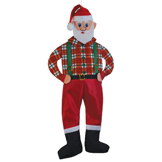 "Hipster Santa" Wind Friend Seasonal Windsock; Polyester