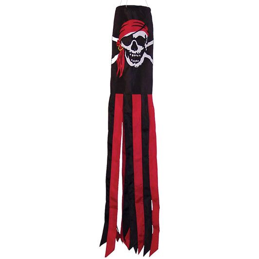 "Im A Jolly Roger Pirate" Applique Windsock; Polyester